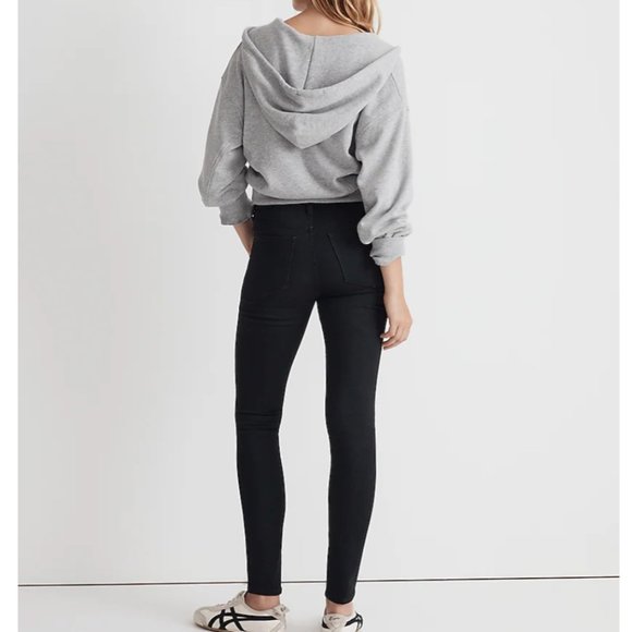 Madewell 9" Mid/High-Rise Roadtripper Black Skinny Jeans - Picture 3 of 12